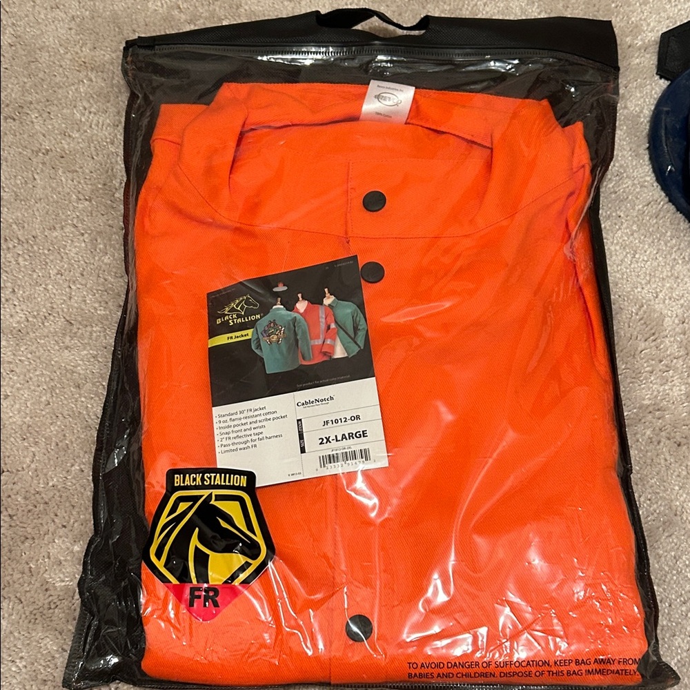 Black Stallion Orange Work Shirt 2X-Large